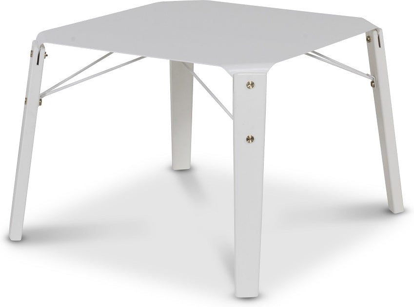 Talk fyrkantigt soffbord - Vit/Mässing