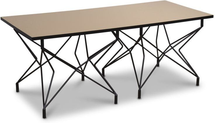 Bordsskiva 125x55x48 cm - Svart/koppar