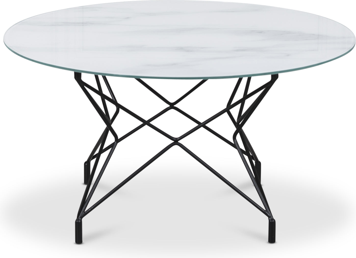 Vit glasskiva med marmormönster