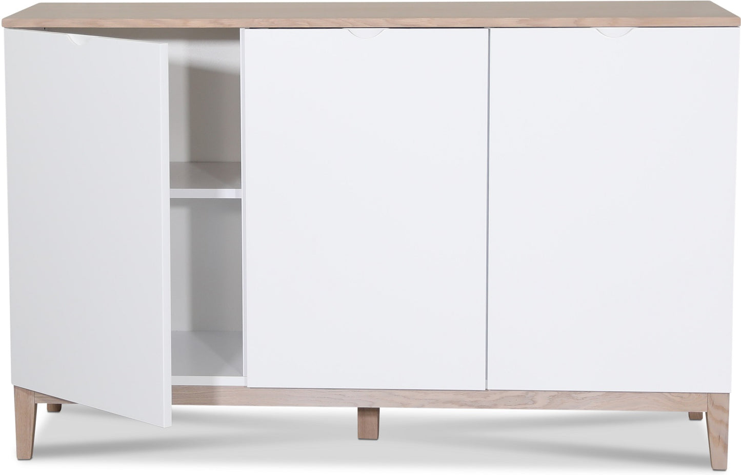 Borgholm sideboard - Vit / Ek