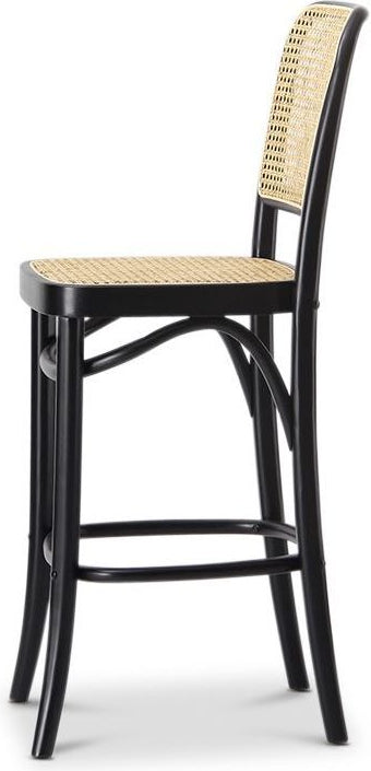 Balbao svart barstol med rotting