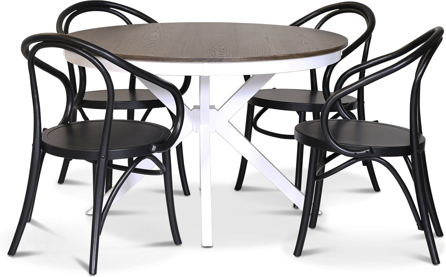 Danderyd No.30 svart karmstol i böjträ