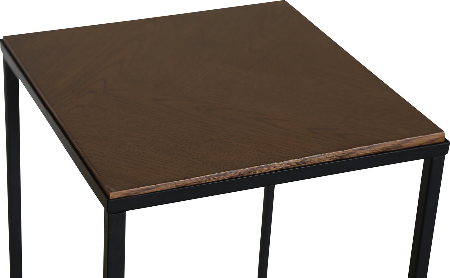 Revel sängbord - Svart / Fishbone brunbetsad ek - Top