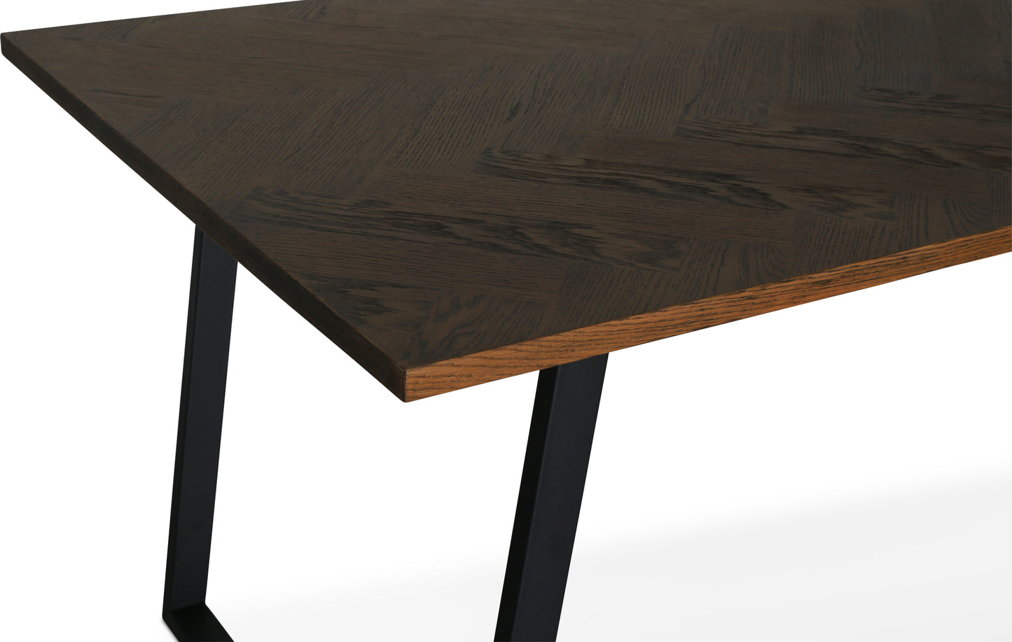 Edge matbord 140x90 - Brownstained fishbone - Kolli 2