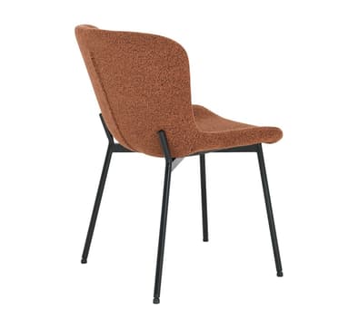 Chair MANOLO rust brown boucle