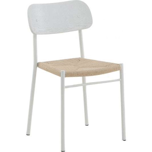 Polly matstol - Vit/beige