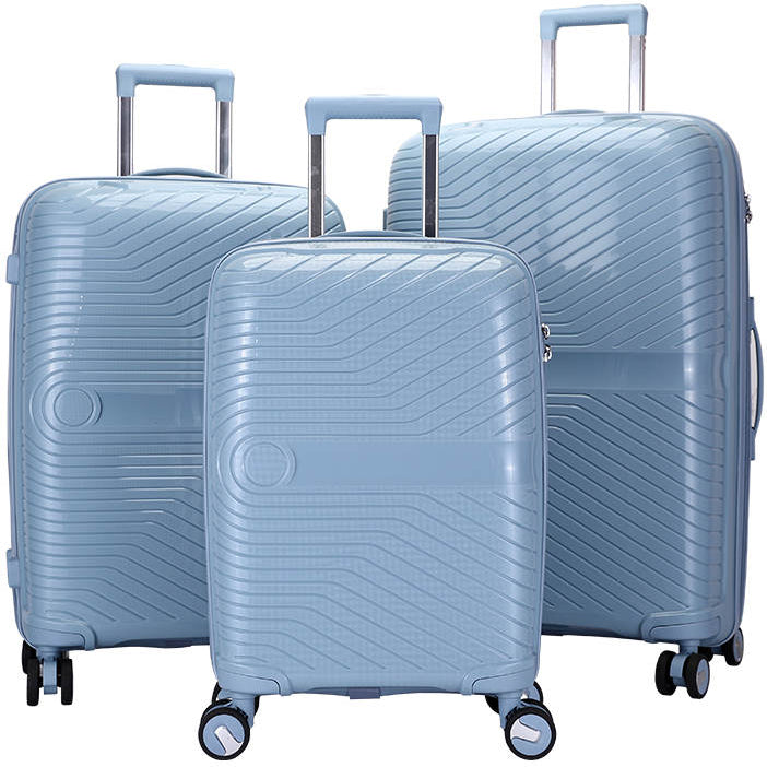 Oslo resväska 3-set - Ljusblå
