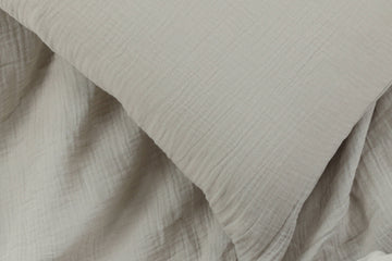 Mila Bed Set Cotton gauze - Light Grey / -150*200