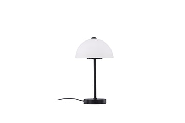 Ferrand Table Lamp - Black / White glass