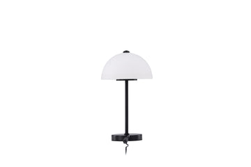 Ferrand Table Lamp - Black / White glass