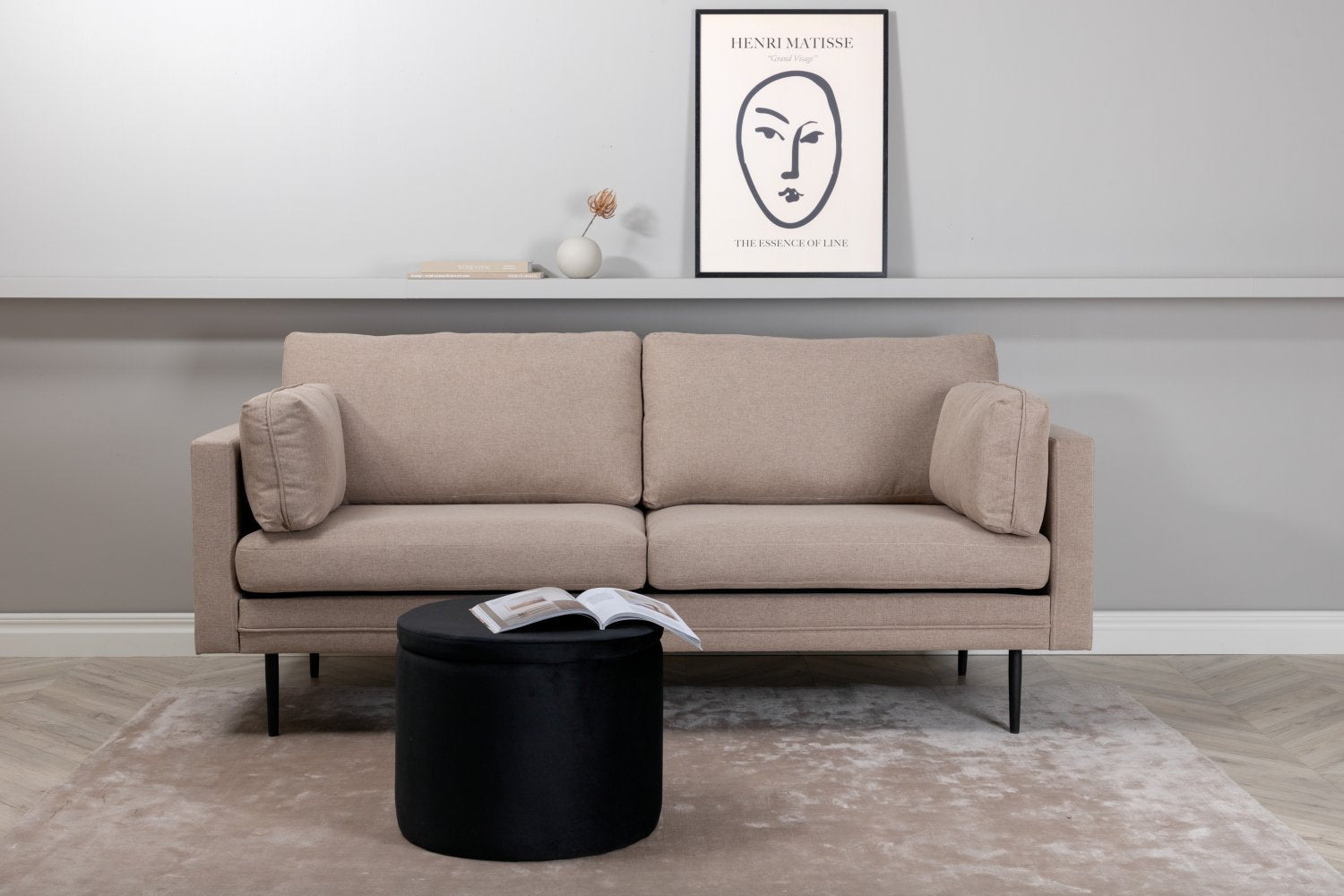 Boom soffa black/brown - Venture Home