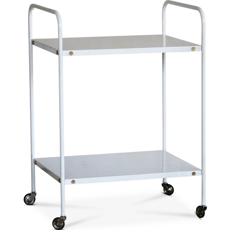 Revel serveringsvagn retro 60 x 45 cm - Vit / Mässing