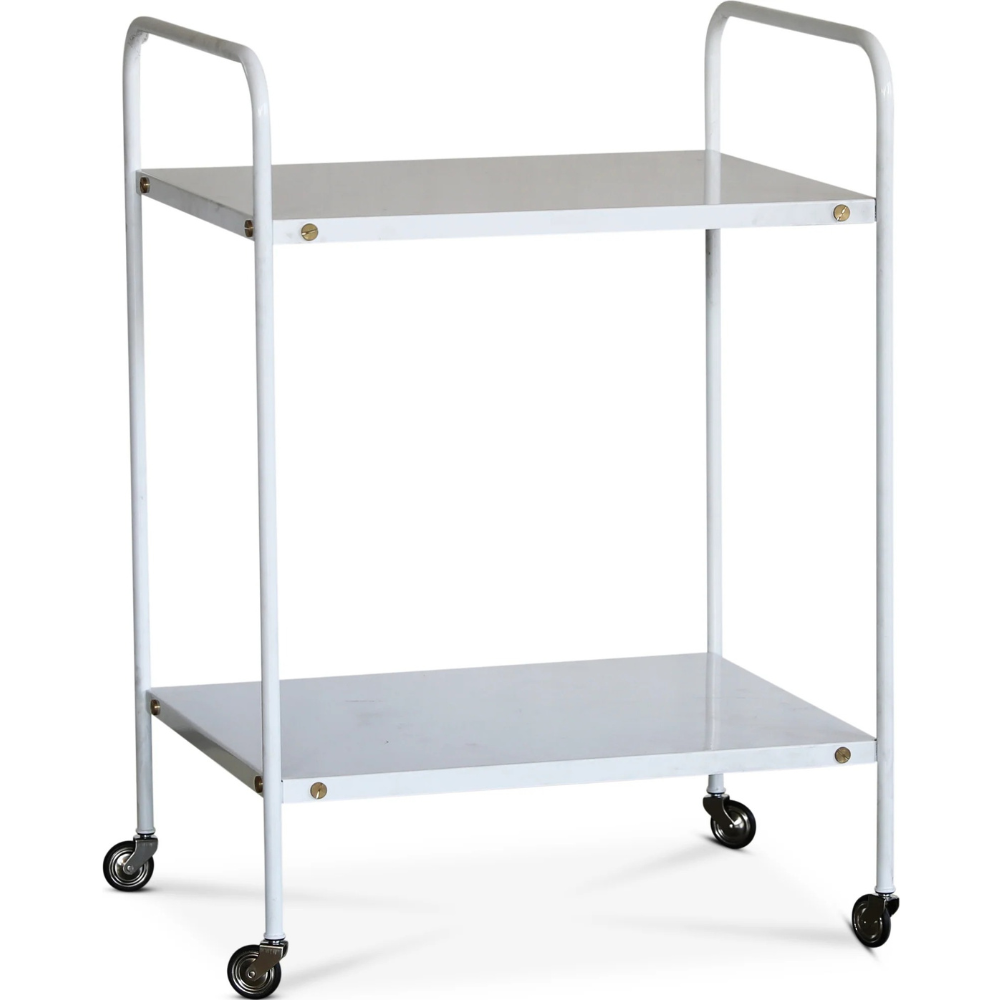 Revel serveringsvagn retro 60 x 45 cm - Vit / Mässing