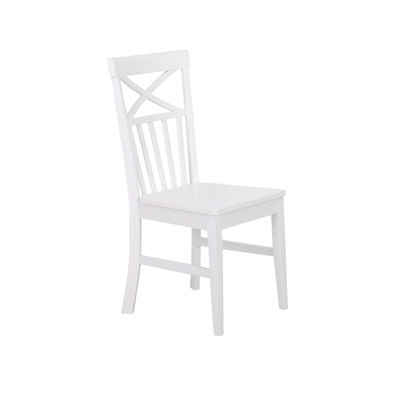 Nidingen matstol vit i gummiträ 52×44×95 cm