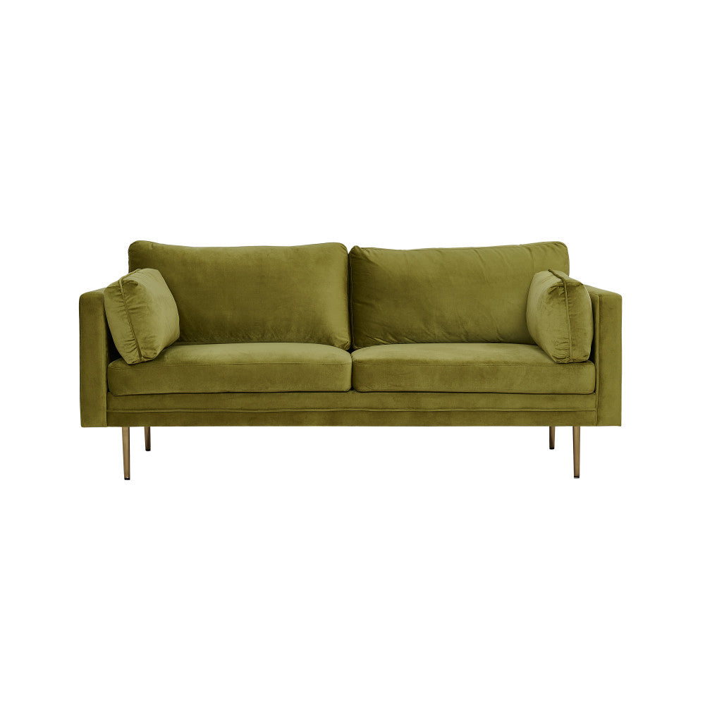 Boom 3 seat velvet spring green - Venture Home