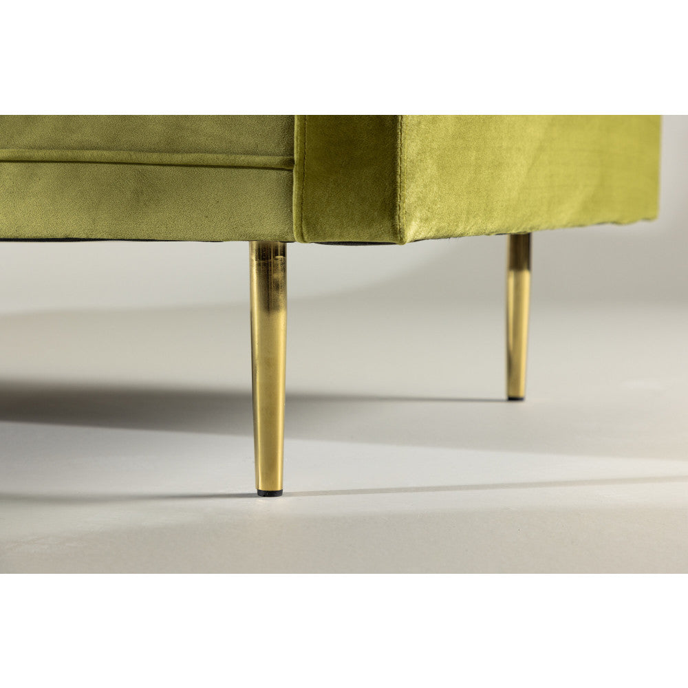 Boom 3 seat velvet spring green - Venture Home