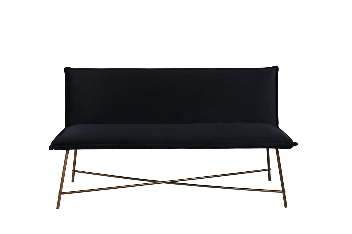 Petra Sofa - Distressed Copper / Black Velvet