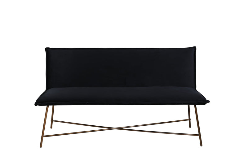 Petra Sofa - Distressed Copper / Black Velvet