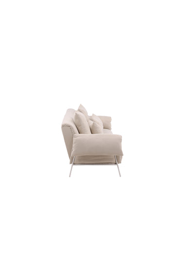 Öckerö Sofa - White / Beige Linen