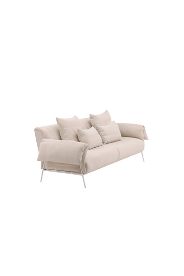 Öckerö Sofa - White / Beige Linen