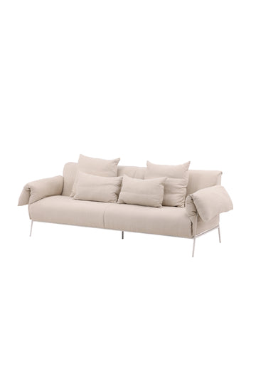 Öckerö Sofa - White / Beige Linen
