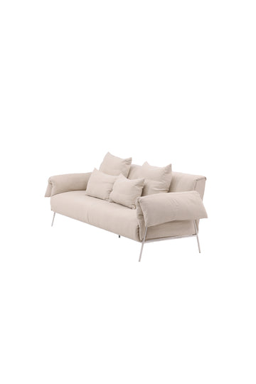 Öckerö Sofa - White / Beige Linen