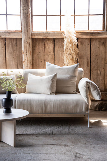 Öckerö Sofa - White / Beige Linen