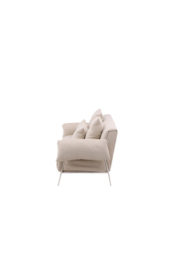 Öckerö Sofa - White / Beige Linen