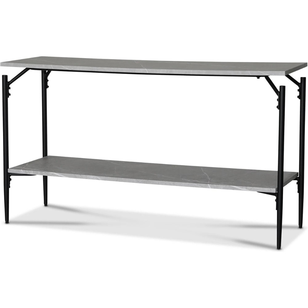 Wayne Konsolbord i ljusgrå marmor print 135 x 90 cm