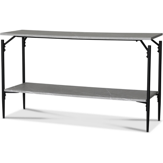 Wayne Konsolbord i ljusgrå marmor print 135 x 90 cm