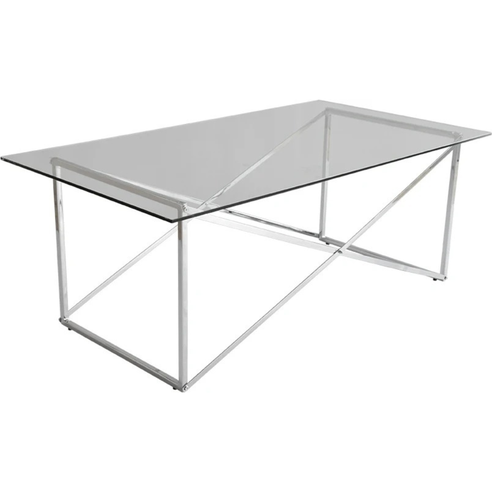 Cross soffbord 110 x 65 cm - Krom