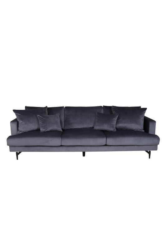 Sofia Sofa - Black / Dark Grey Velvet