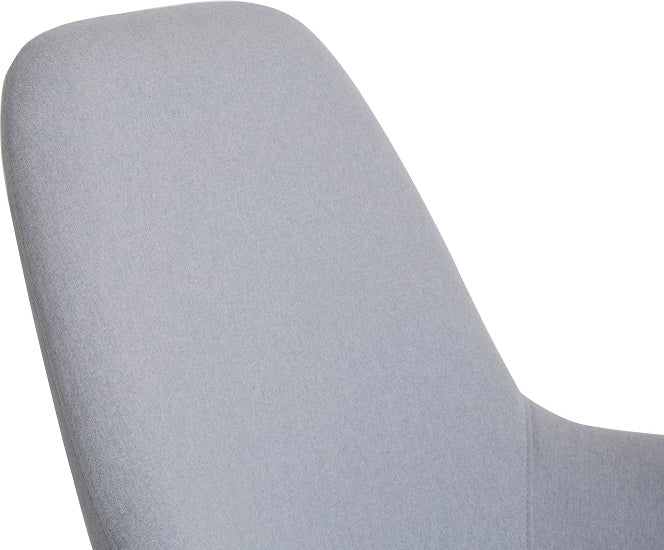 Milano grå tygfåtölj med svarta ben