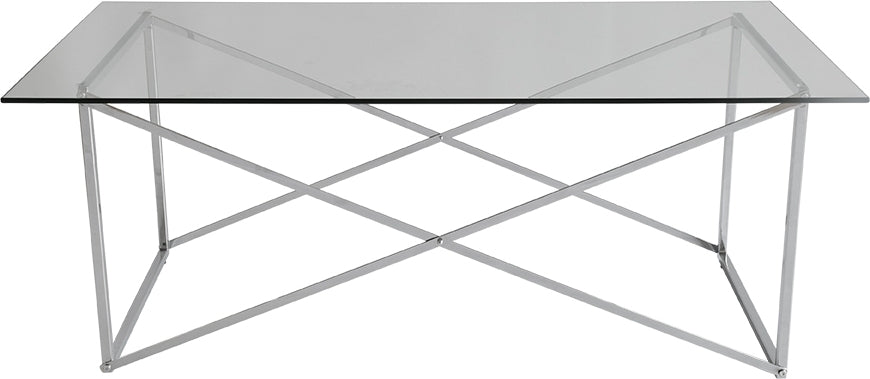 Cross soffbord 110 x 65 cm - Krom