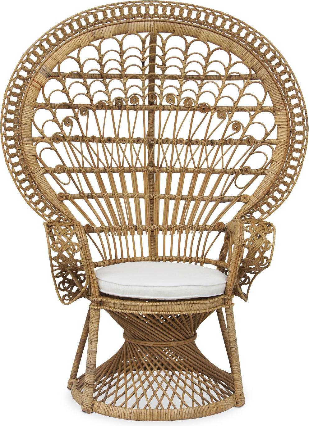 Påfågel fåtölj i rotting