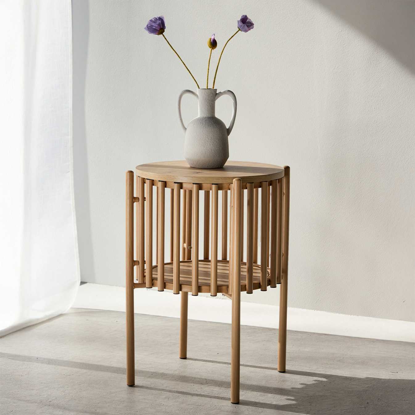 Sidobord Venture Home Rubbo Ø45x65 cm med Förvaring