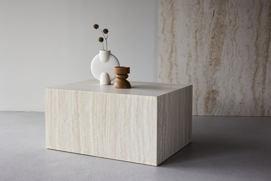 York Sofa Table 40x60x80 cm – Travertine Look