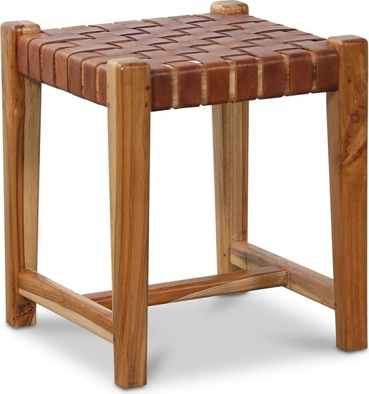 Fotpall Porto - Konjak / Teak