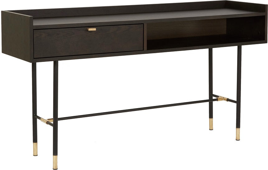 Impala konsolbord i brunbetsad Ek