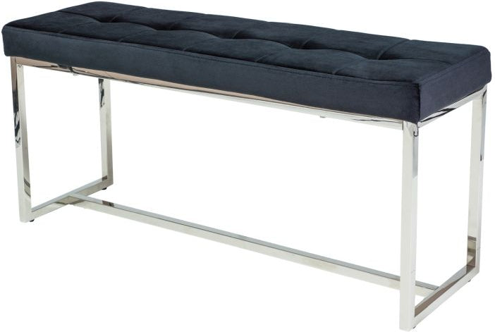 Spitfire sittbänk i svart sammet