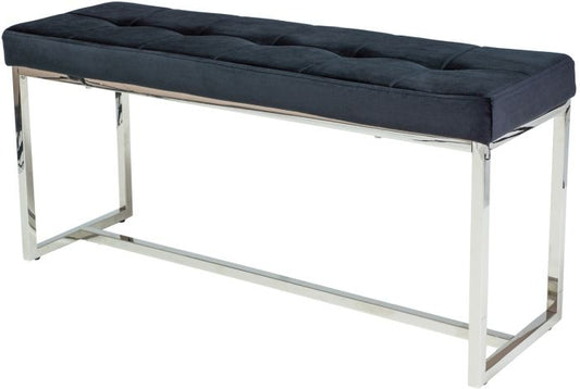 Spitfire sittbänk i svart sammet