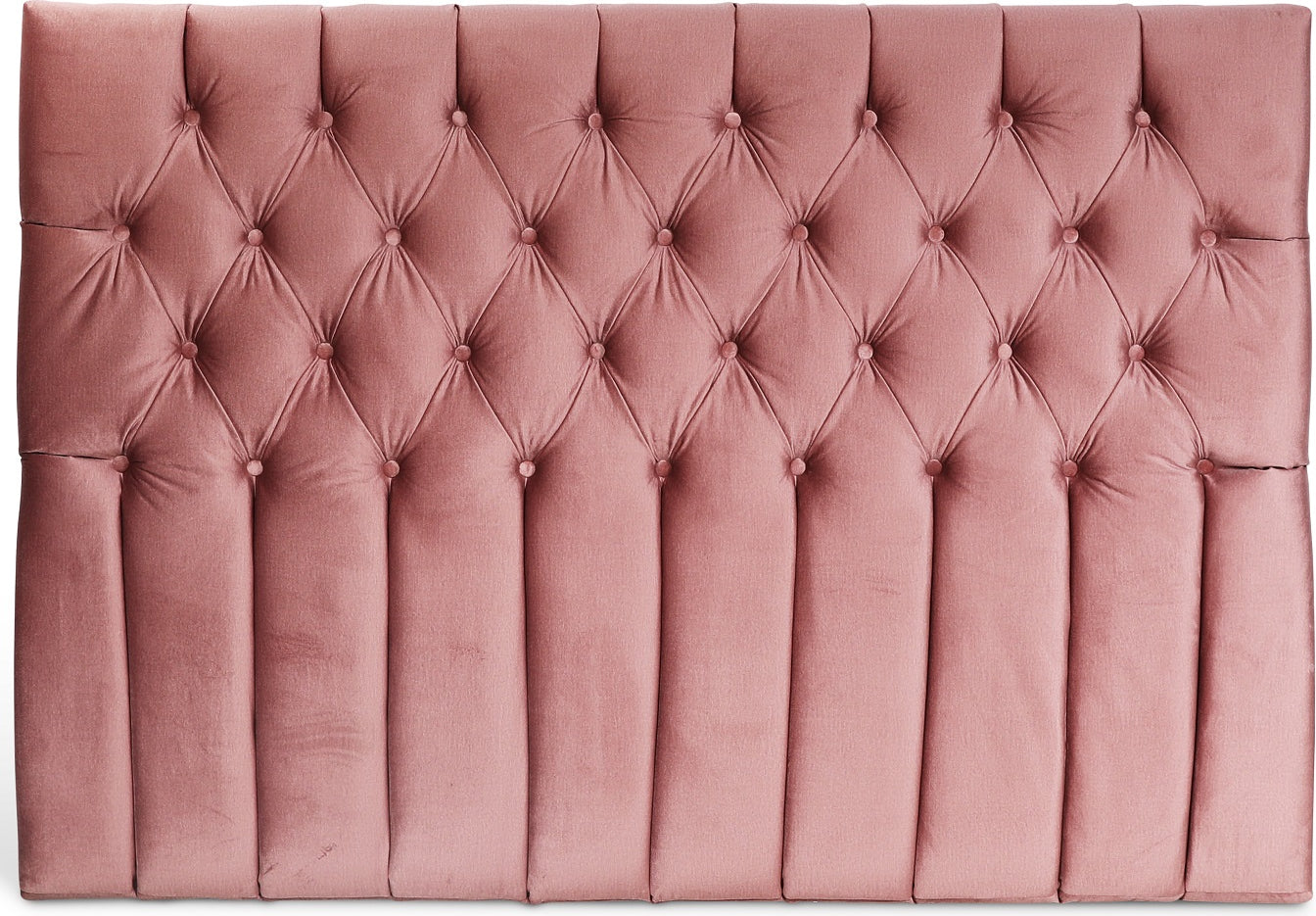 Presley sänggavel med knappar (Rosa sammet)