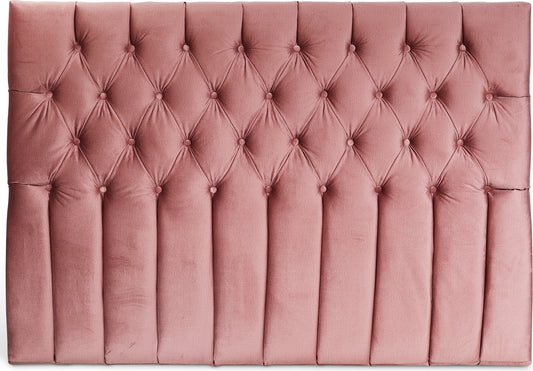 Presley sänggavel med knappar (Rosa sammet)