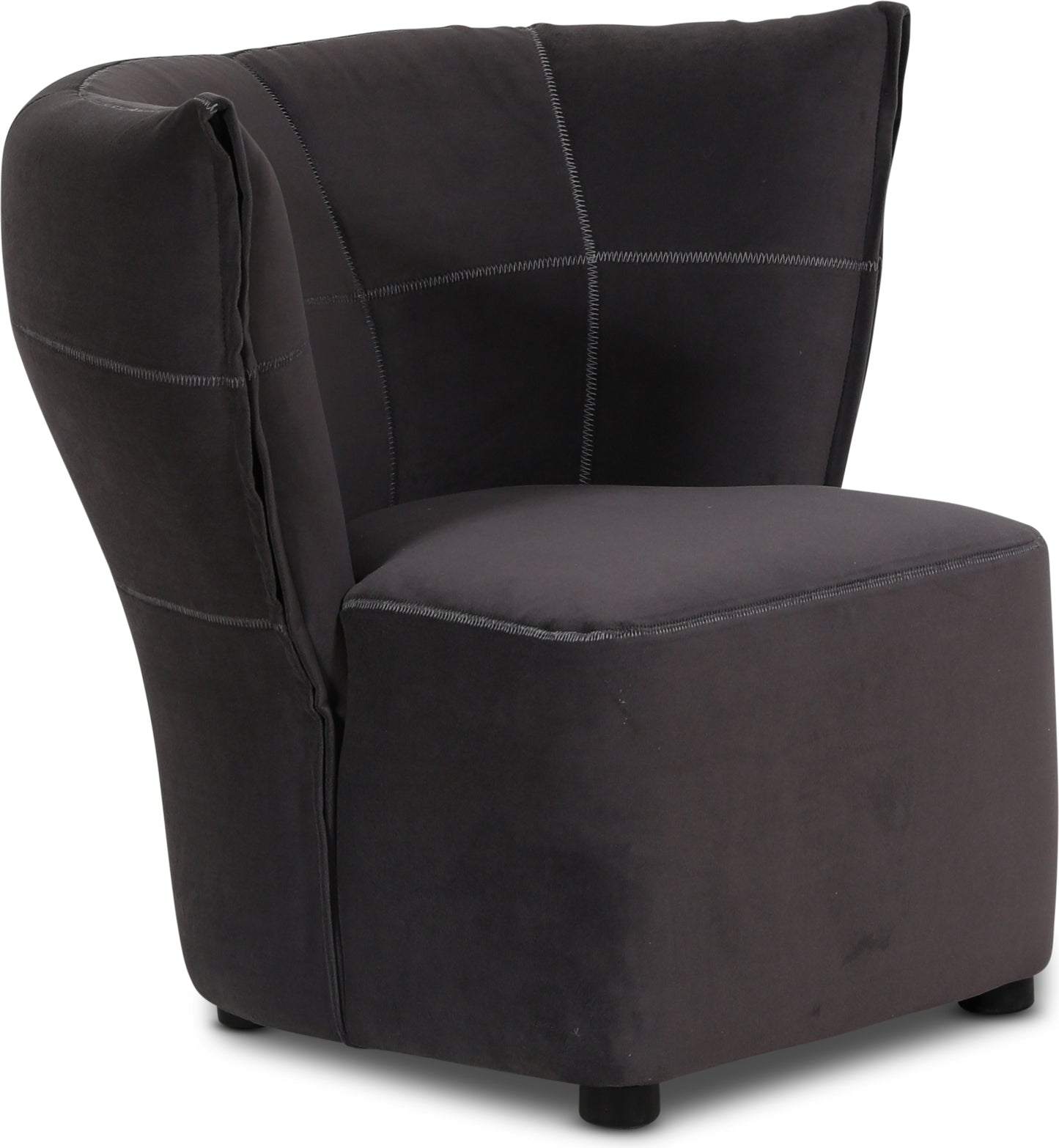 Mullsjö fåtölj i mörkgrått tyg