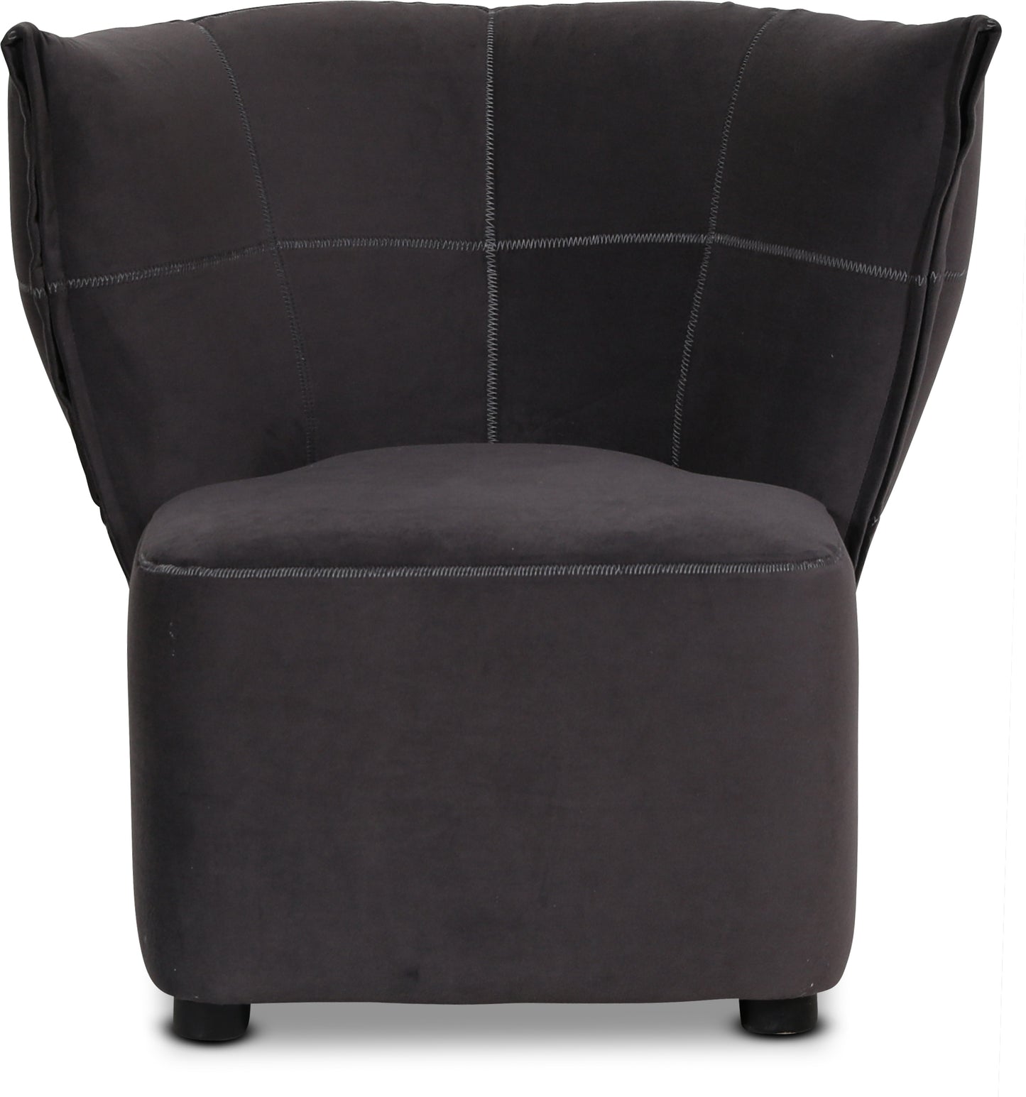 Mullsjö fåtölj i mörkgrått tyg