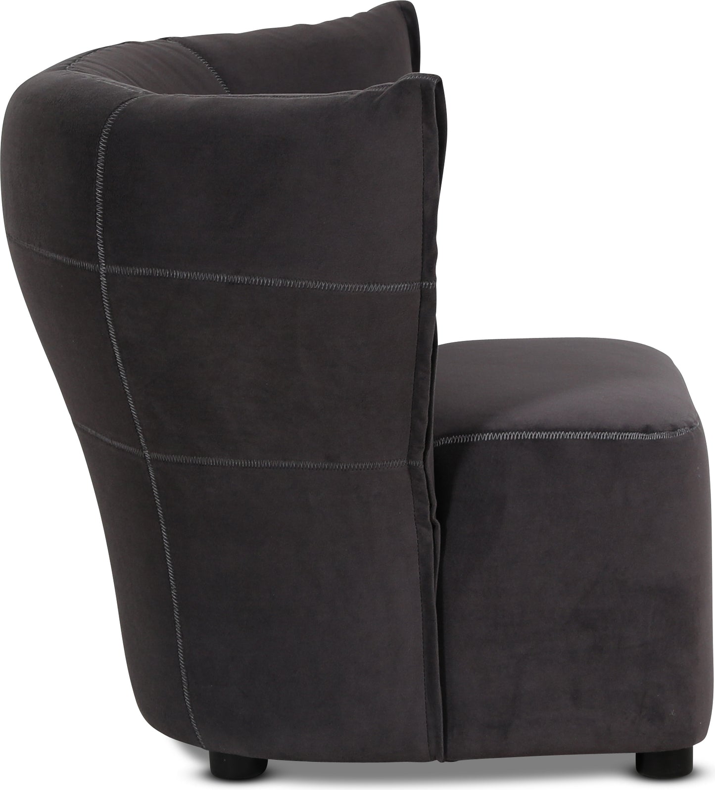 Mullsjö fåtölj i mörkgrått tyg