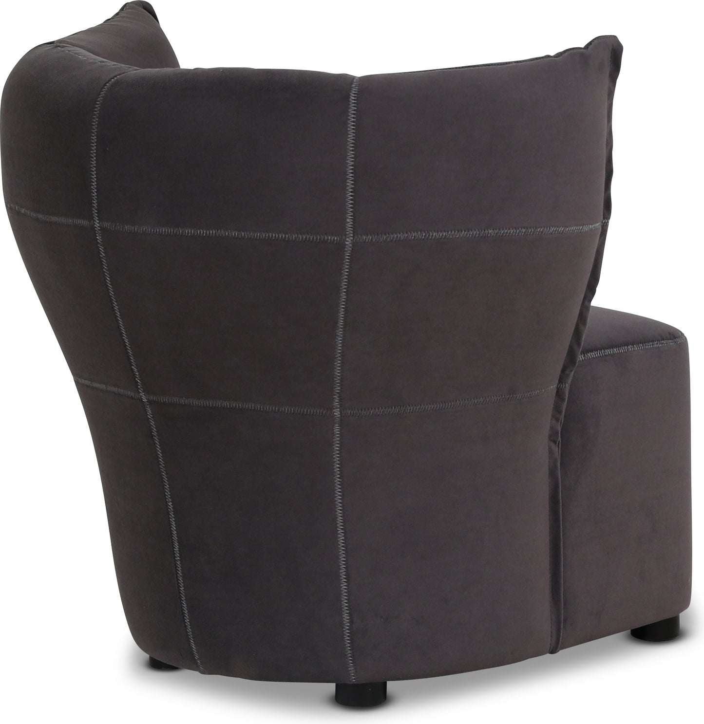 Mullsjö fåtölj i mörkgrått tyg