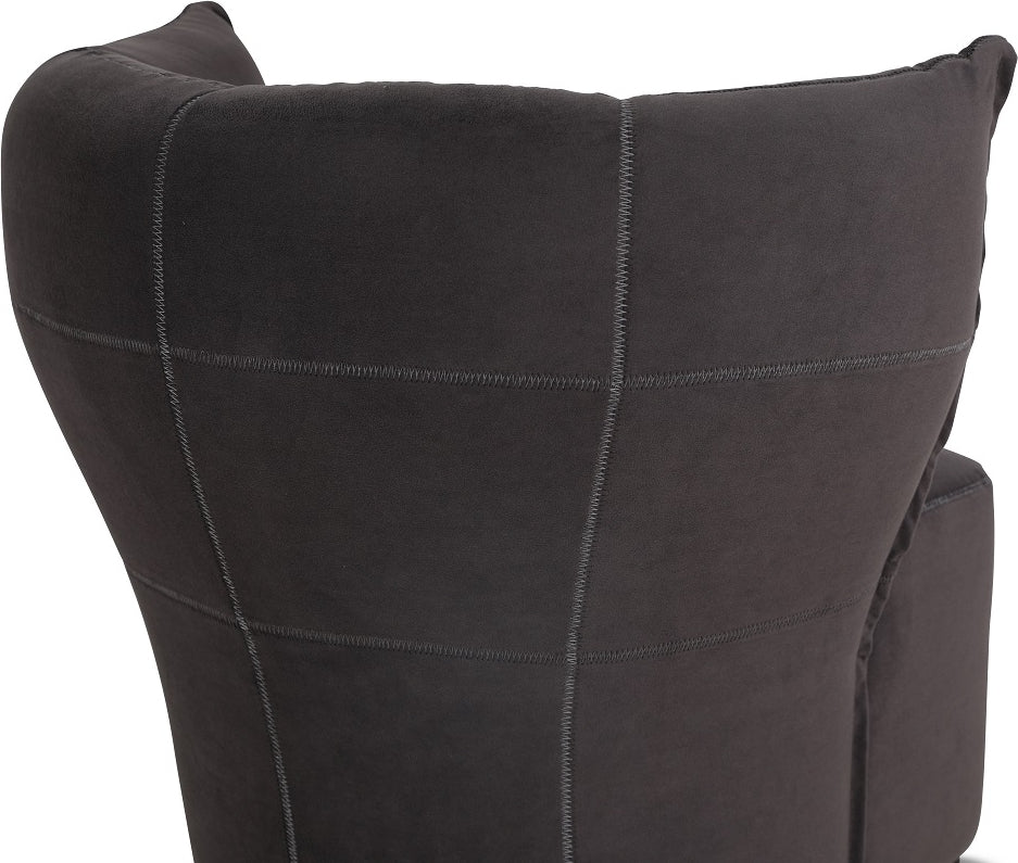 Mullsjö fåtölj i mörkgrått tyg