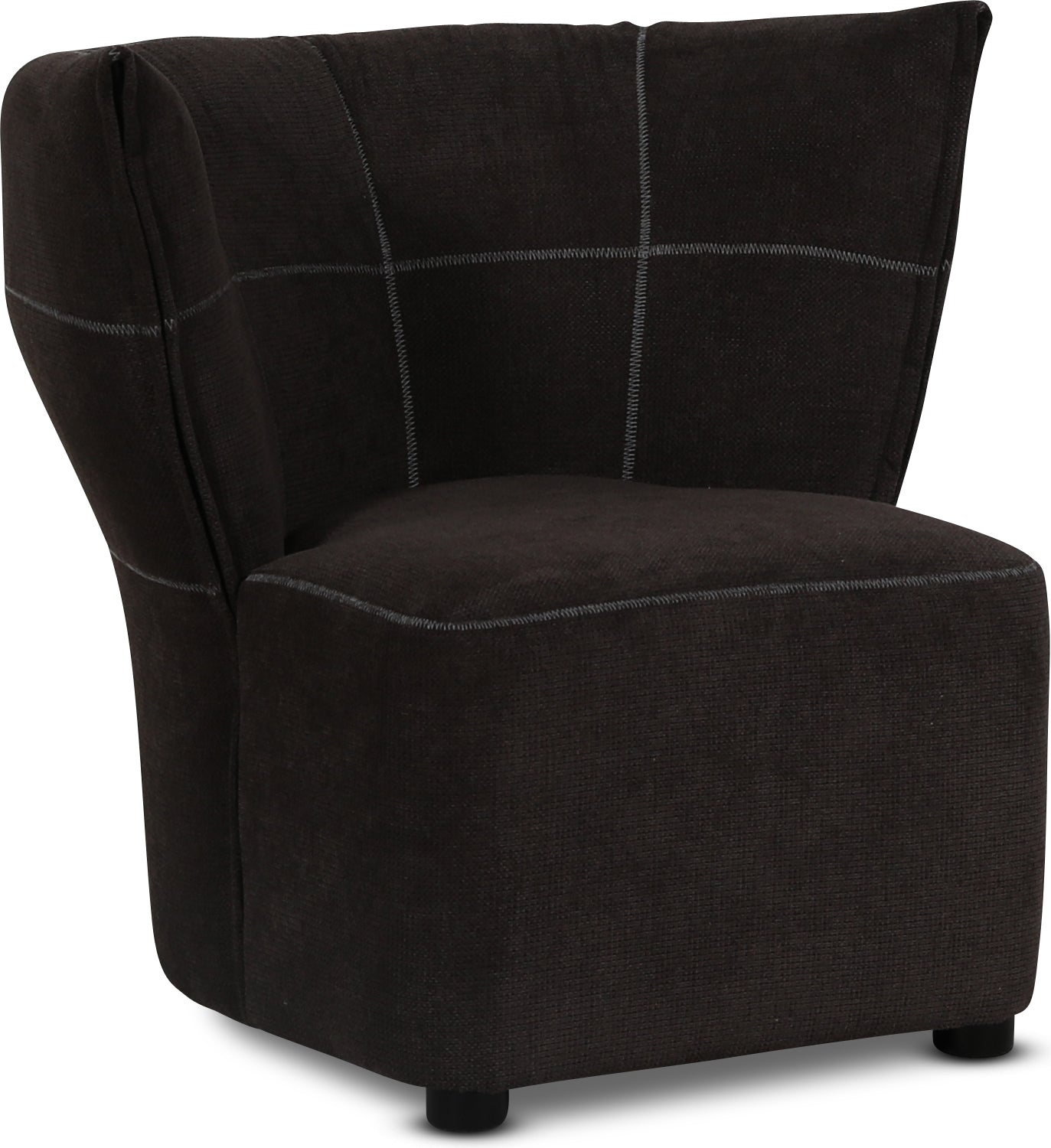 Mullsjö fåtölj i mörkbrunt tyg