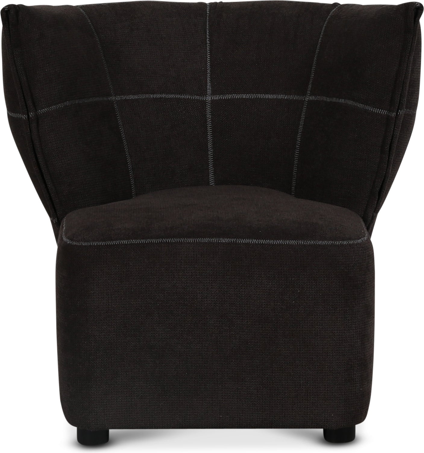 Mullsjö fåtölj i mörkbrunt tyg